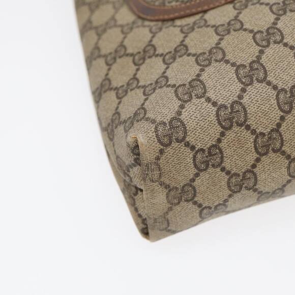 GUCCI GG Supreme Web Sherry Line Tote Bag Pvc Beige 001 080 494 - Picture 14 of 16